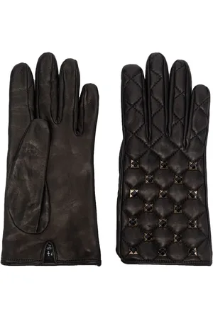 Philipp Plein Stud-detail quilted leather gloves