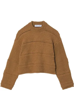 Proenza Schouler Striped open-knit crew-neck jumper