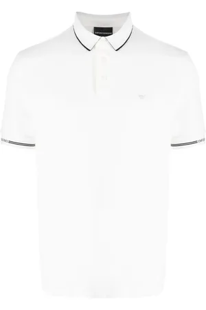 Emporio Armani Logo-embroidered cotton polo shirt