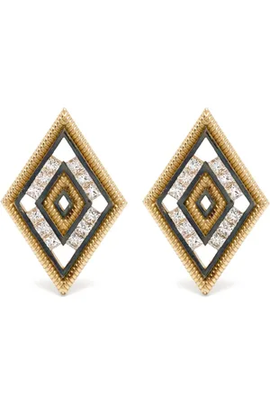 LEANDRA BAGS 18K yellow Cabo Rombo diamond earrings