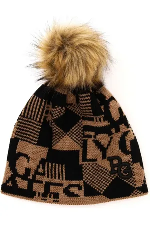 PEARLY GATES Logo-intarsia pompom beanie