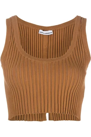 Paco rabanne Ribbed cropped top