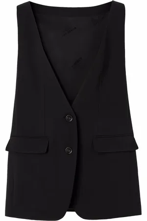 Burberry Sleeveless tailored silk jacket