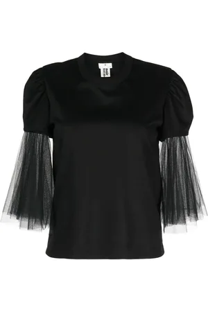 NOIR KEI NINOMIYA Tulle-sleeves cotton T-shirt
