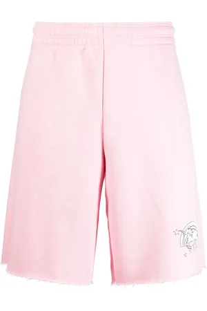 Vetements Illustration-print elasticated track shorts