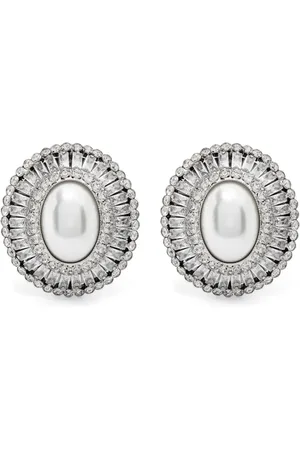Alessandra Rich Crystal-embellished clip-on earrings