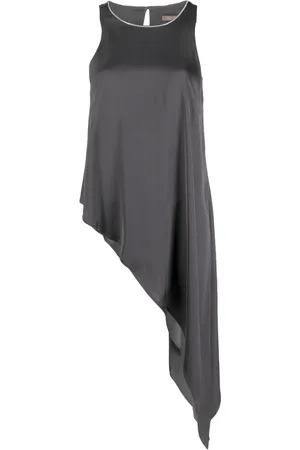 PESERICO SIGN Asymmetric-hem sleeveless blouse