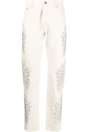 Palm Angels Gem embellished slim-cut jeans