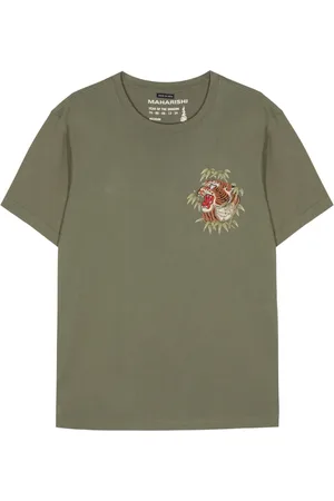 Maharishi Tiger-embroidered cotton T-shirt