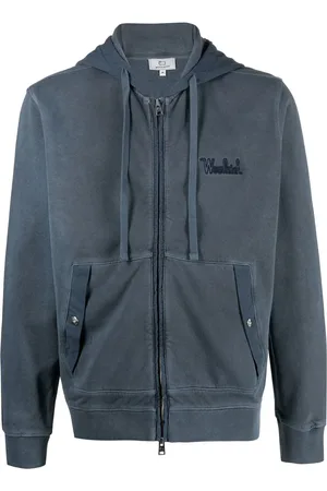 Woolrich Embroidered-logo cotton hoodie