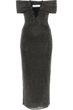 Self-Portrait Rhinestone-embellished maxi dress