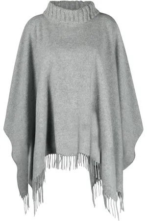 Fabiana Filippi Fringed knitted cape