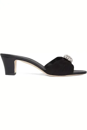 Manolo Blahnik 50mm Ansaklo pleated-detail mules