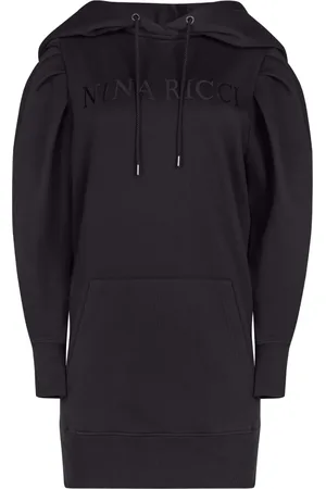 Nina Ricci Logo-embroidered hooded dress