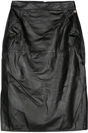 Bally Leather midi skirt