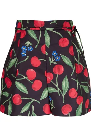 Carolina Herrera Cherry-print tie-waist shorts