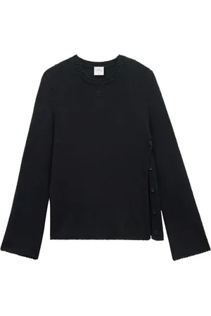Courrèges Open-side cotton-linen knit jumper