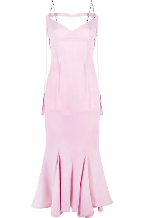 The Attico Cut-out detail fishtail-hem dress