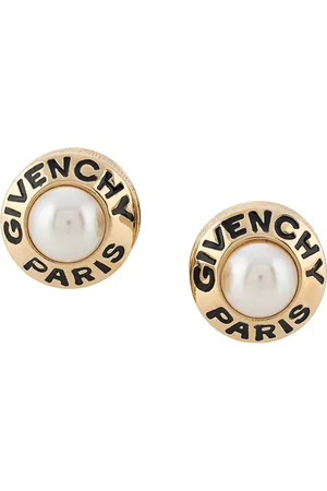 Givenchy 1980s logo clip-on earrings
