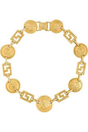 VERSACE 1990s logo charm necklace