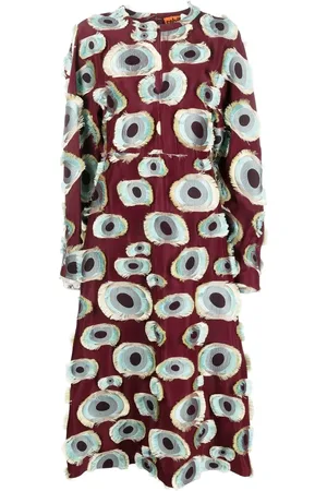 Colville Frayed-detail graphic-print dress