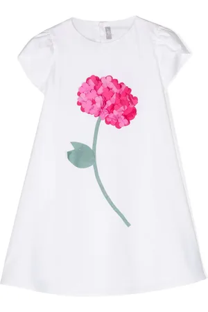 Il gufo Floral-print cotton dress