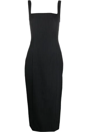 St Agni Pinstripe midi dress
