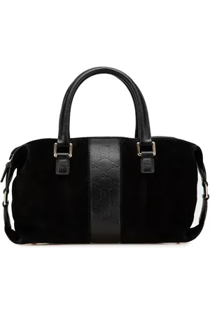 Gucci 2000-2015 Guccissima Trimmed Suede boston bag