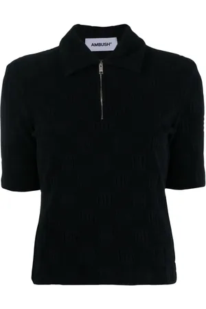 AMBUSH Monogram zip-up polo top