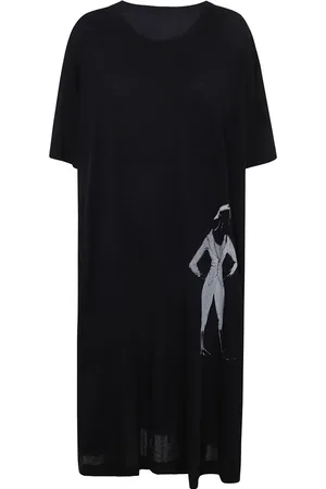 YOHJI YAMAMOTO Graphic-print midi dress