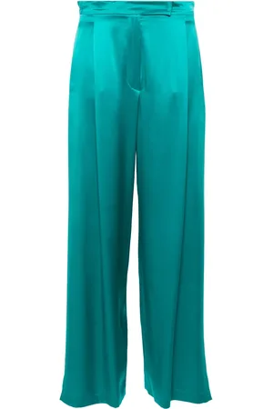 Max Mara Side-slits silk palazzo pants