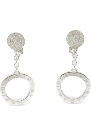 Bvlgari 2010s 18K white gold diamond earrings