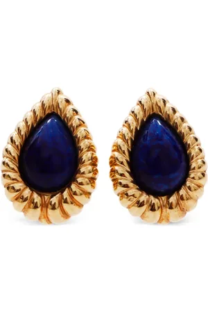 Dior 1990s teardrop clip-on earrings