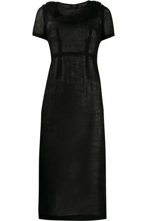 Comme des Garçons 2000 ruffled neck sheer dress