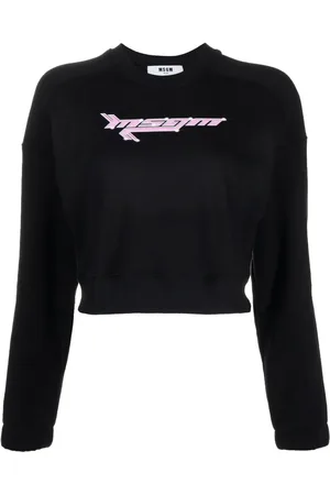 Msgm Logo-print cropped sweatshirt