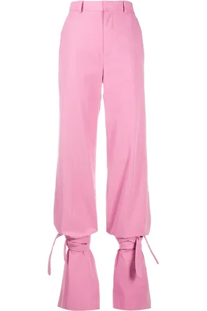 The Attico High-waisted tie-ankle trousers