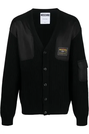Moschino Logo-patch V-neck cardigan