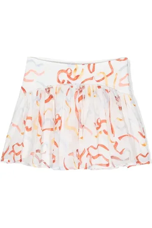 Chloé Graphic-print veil skirt