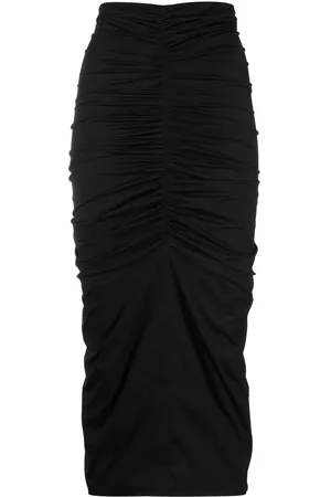 Serafini Gathered detailing midi skirt