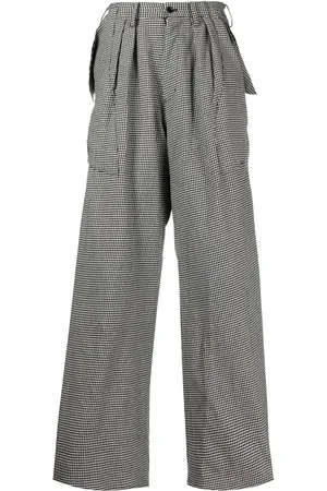 Sulvam Houndstooth wide-leg trousers