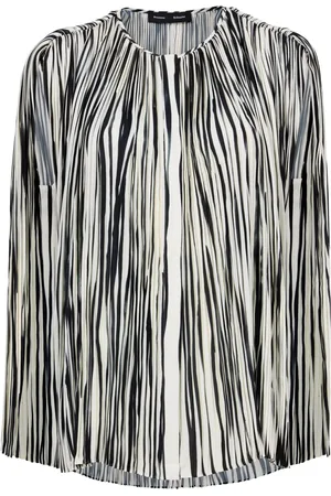 Proenza Schouler Striped pleated chiffon blouse