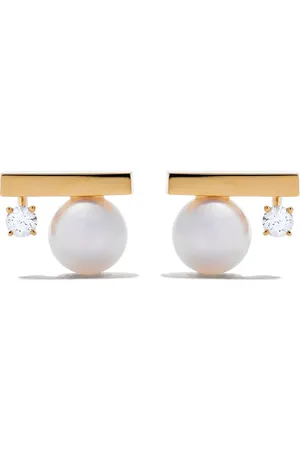 Tasaki 18kt yellow diamond Collection Line petit balance class earrings