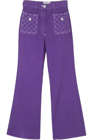 CHANEL 2000s Interlocking CC-buttons trousers