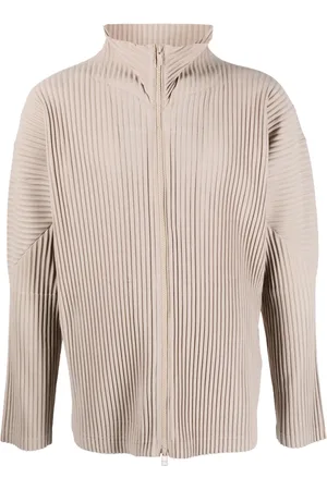 Issey Miyake Pleated zip-up cardigan