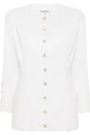 CHANEL 1990s CC-button jacket