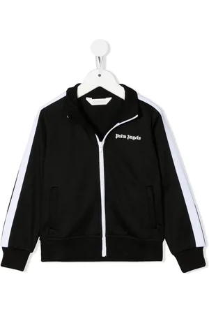 Palm Angels Logo-print zipped sweatshirt