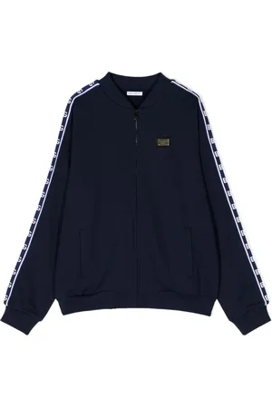 Dolce & Gabbana Logo-stripes zip-up sweatshirt