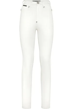 Philipp Plein Logo-appliqué high-waisted skinny jeans