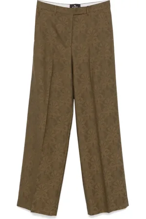 Etro Patterned-jacquard trousers