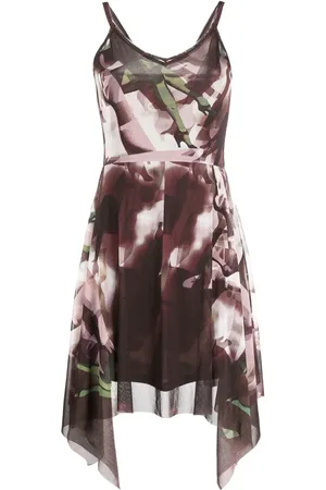 Jean Paul Gaultier 1990s abstract-print asymmetric dress